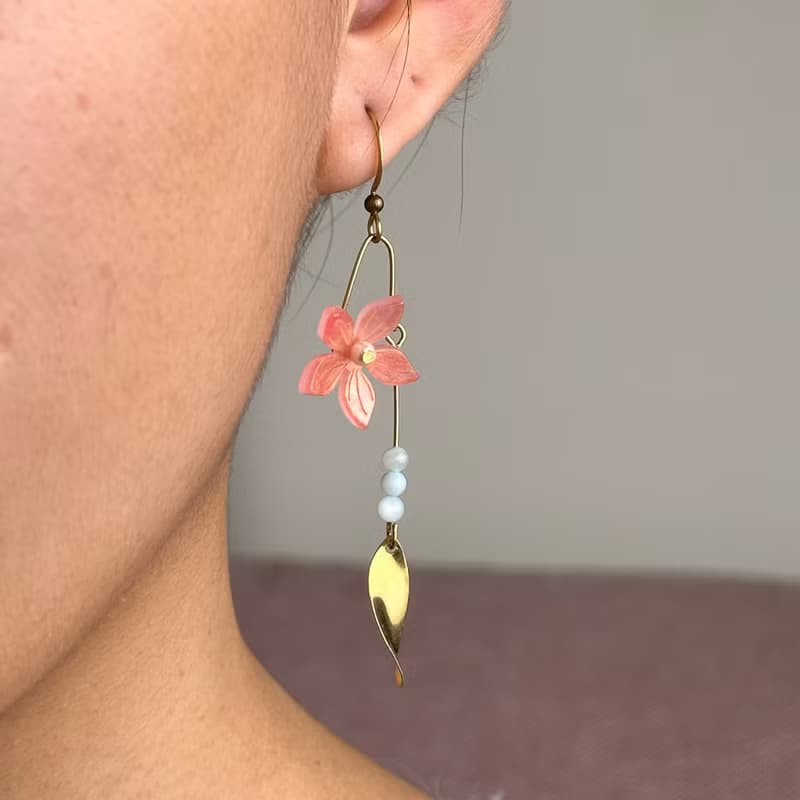 老林雜貨 | 春暖花開耳環 (針式 / 夾式)