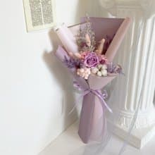 典雅紫玫瑰花束  永生花 乾燥花 情人節花束 求婚花束 節日禮物