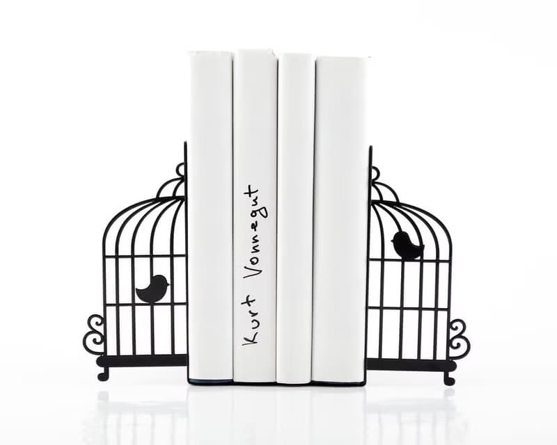 Metal Bookends -Birdcage- Unique book holders // FREE SHIPPING WORLDWIDE //