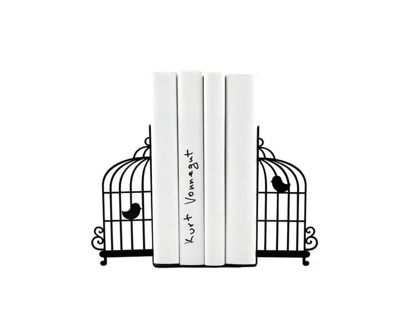 Metal Bookends -Birdcage- Unique book holders // FREE SHIPPING WORLDWIDE //