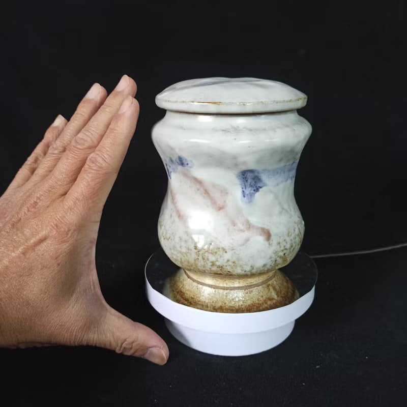 陶製釉燒茶葉罐茶倉儲物罐手拉胚