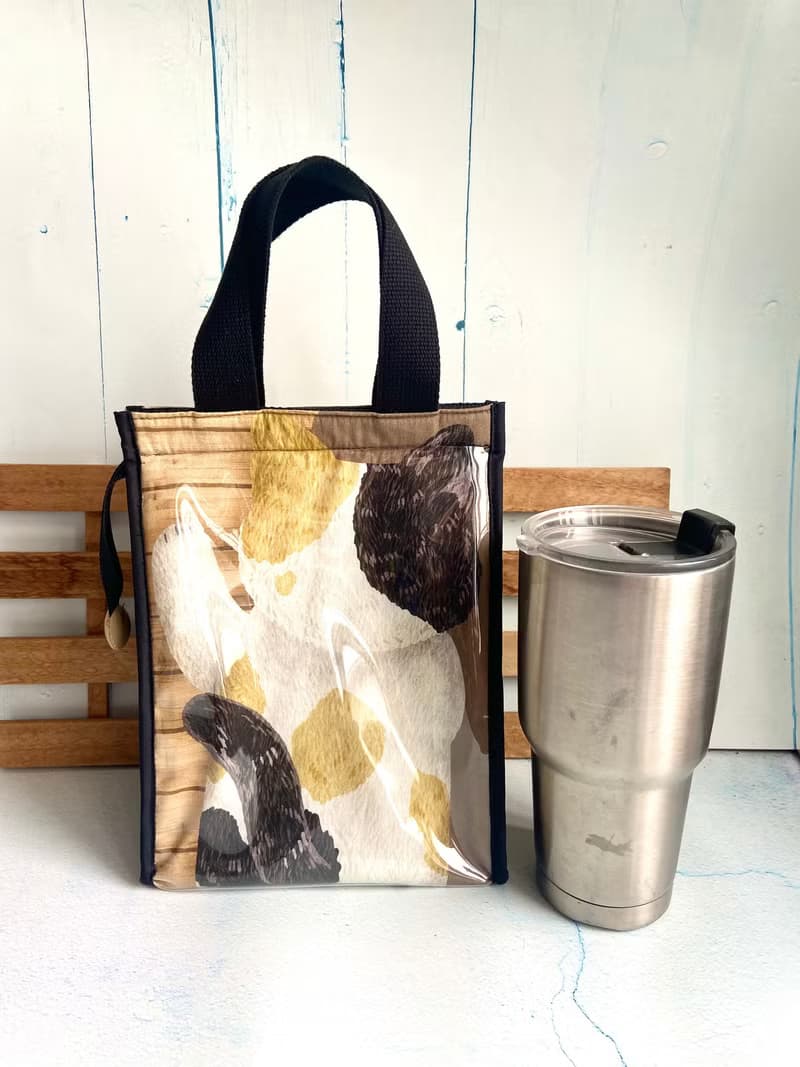 躲貓貓-黃黑貓保溫收納袋 日本棉布 生日 聖誕 新年 禮物