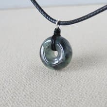 【金剛結】本命年【平安如意】冰烏雞翡翠韓國蠟線項鍊SE20避邪