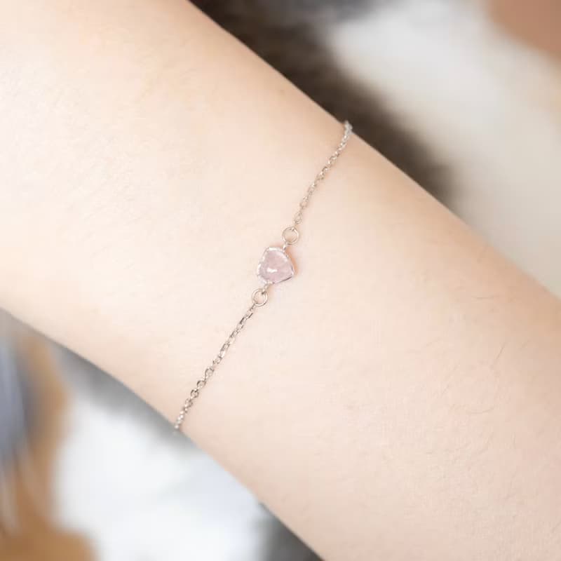 草莓晶925純銀融心melting heart手鍊