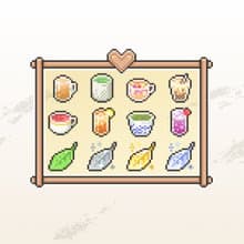 Twitch小奇點及訂閱者徽章/忠誠徽章套圖/像素風/茶葉飲料