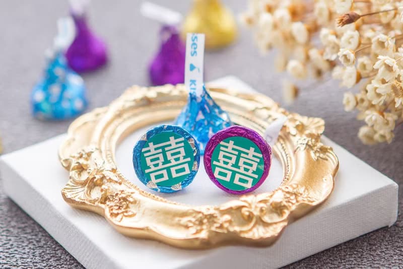 T色囍字水滴巧克力 KISSES婚禮喜糖(每包100顆)