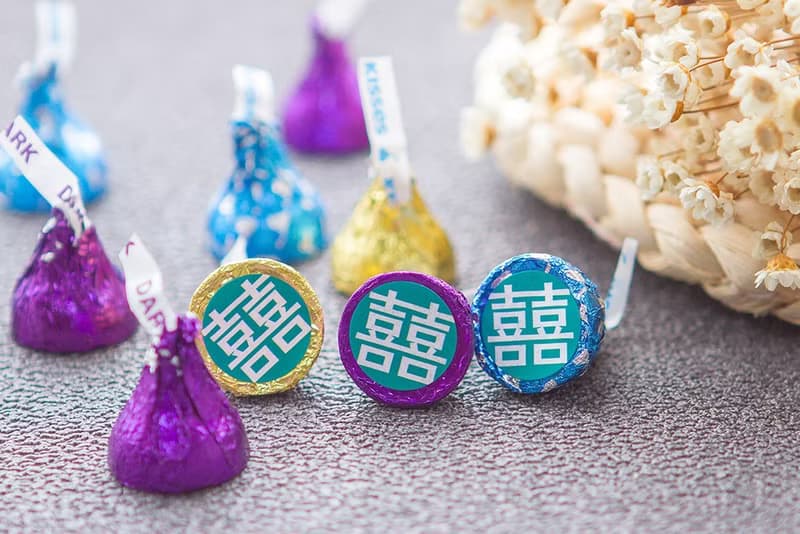 T色囍字水滴巧克力 KISSES婚禮喜糖(每包100顆)
