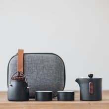 聞說|云起黑砂釉日式粗陶一壺兩杯快客杯
