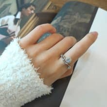 Le Bonheur 月光石編織戒指 開口可調節(情人節 生日禮物)