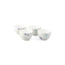 【NARUMI】藍花骨瓷(11cm)飯碗4件組