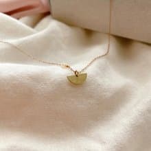 小半圓 - 珍珠 黃銅項鍊