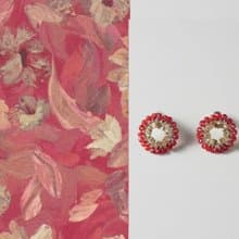 原創清芬耳飾女民族風簪花耳釘s925銀耳環