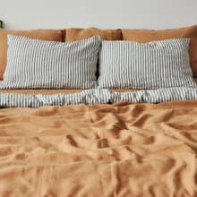 Clay double-sided linen duvet cover / Softened linen / Comforter cover