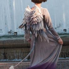 Feathered Dragon Winged Bakpack, unusual felted bag, choose your color