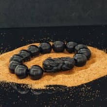 黑曜石貔貅 16mm 水晶手鍊 ( HKA8058 )