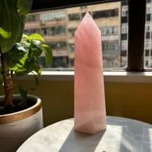 20cm 粉晶柱 開心 喜悅 關係 療癒 家居 擺設 裝飾 水晶