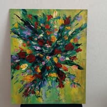 Original art - Bouquet Amadeus, 50x40, oil on orgalit, 2024 by Victoria Valuk