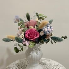 復古永生花桌花 莫蘭迪美花
