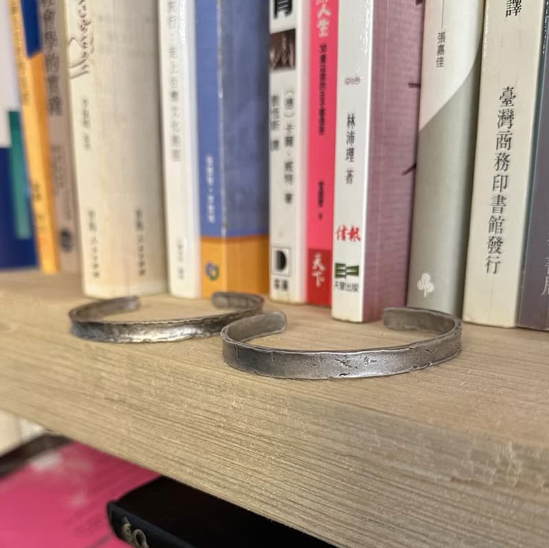 手工純銀紋路手鈪手鐲