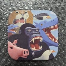 動物也瘋狂 晶雕陶瓷吸水杯墊