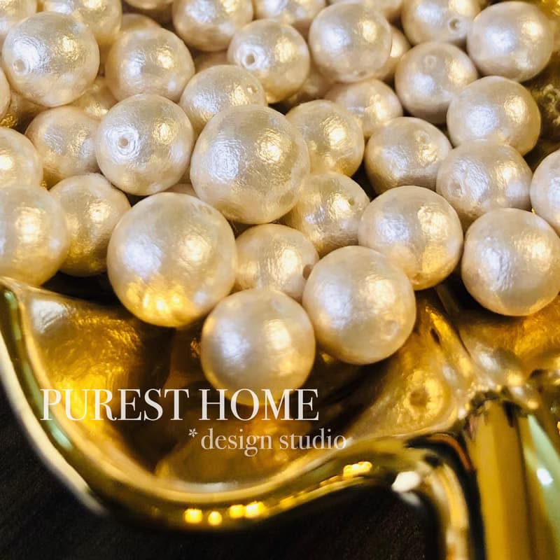 PUREST HOME 黑瑪瑙の日本棉珍珠-垂墜黃銅耳環