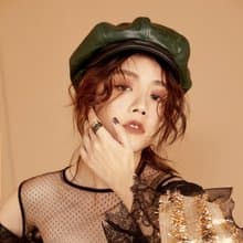 羊皮八角帽 創意家 貝克帽 報童帽 綠帽 船長帽 韓國流行真皮帽子