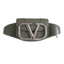 全新正版VALENTINO 軍綠色牛皮超大LOGO腰包手袋 法國奢侈品牌