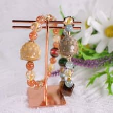 Six Cats Q版佛頭 天然礦石 水晶 開運 招財 祈福 彈性手鍊 禮物