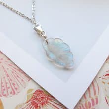 拉長石 925純銀【福疊】【原件寄出】蝴蝶造型天然石項鍊系列