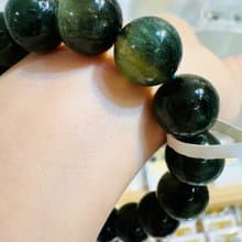 小精品天然森林濃色綠髮晶12mm43g主財富事業清除身體負面