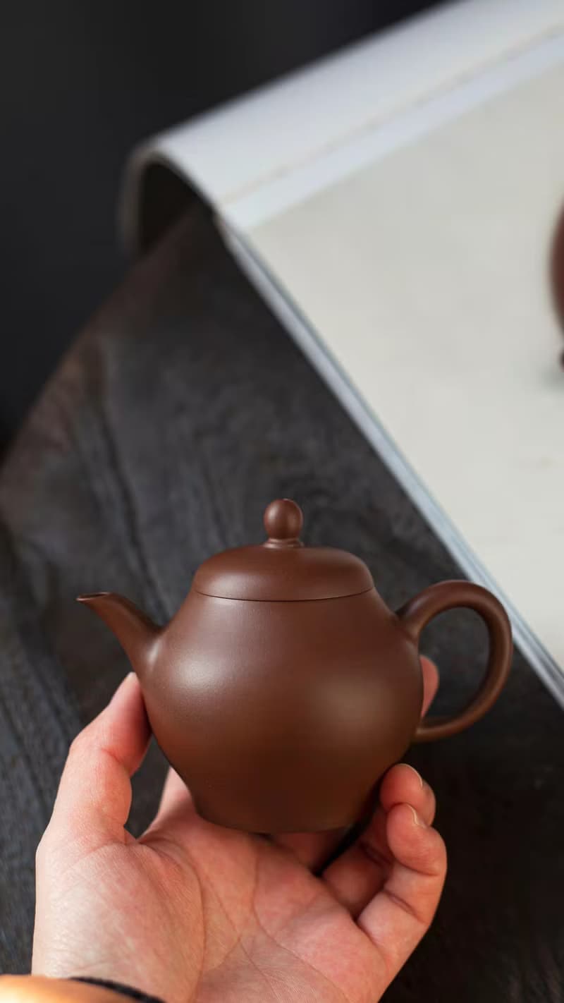 送禮紫砂壺茶壺秋水 全手工 180cc 原矿极品文革料 正宗润泽 器型