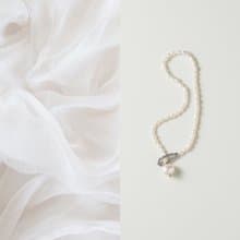 山萘Shannai素采月白天然淡水珍珠極細小米珠項鏈手鏈