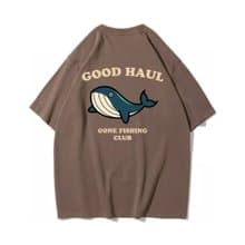 Whale 鯨魚 中性短袖T恤 8色男女同款 釣魚俱樂部