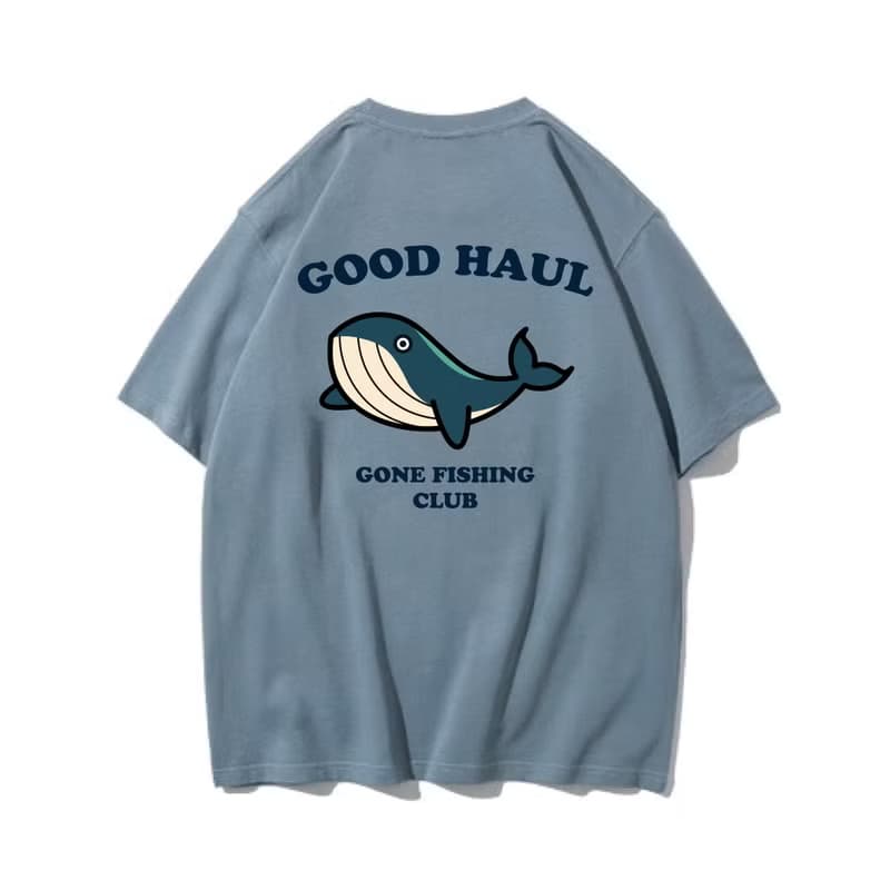 Whale 鯨魚 中性短袖T恤 8色男女同款 釣魚俱樂部