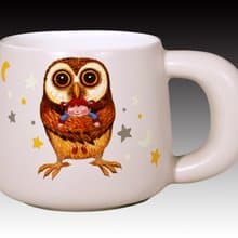 幾米 擁抱 日日馬克杯 貓頭鷹(銀灰釉)