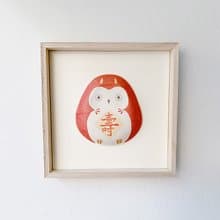 【新年送禮】紅色貓頭鷹緣起招福和紙掛飾 /小國和紙