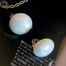 vintage jewelry Trifari 簡約珍珠白球形 夾式耳環