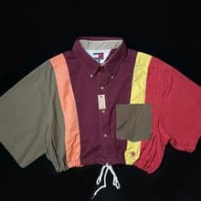 REGETHER 古著改製TOMMY HILFIGER 拼接縮腰襯衫-09