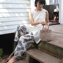 Mulmul blue marigold wide pant