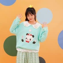 熊貓小滅滅衛衣 復古昭和 可愛舒服 透氣純棉 精美刺繡 春夏新品