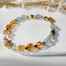 天然水晶 黃水晶 白水晶 海藍寶 招財 開運手鏈