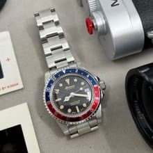 Artisane 復古風蠔式全自動 GMT 潛水錶, 兩地時計手錶, Watches