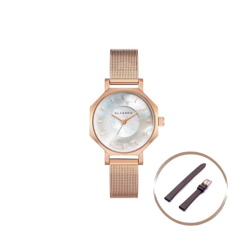 Volare Mother Of Pearl 珍珠白色鋼帶手錶 28mm