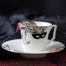 茶杯、茶具、瓷杯、餐桌布置、音乐爱好者、戏剧爱好者礼品