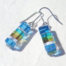 香るガラス(かおる【アース】)アロマピアス/イヤリング 【金具選べます】【受注制作】