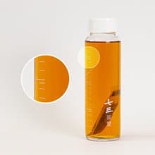 七三茶堂 品牌刻度冷泡茶瓶 (400ml、玻璃瓶身、 PP瓶蓋)