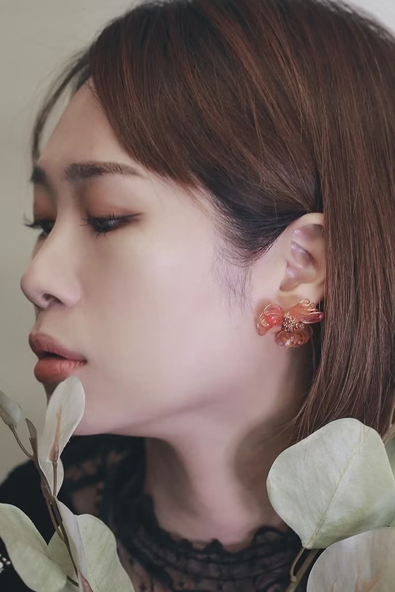 晴光晚霞 水晶花樹脂花耳環 可改耳針耳夾