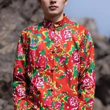 新中式復古 盤扣上衣花外套