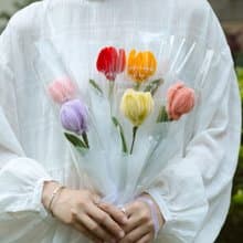 鬱金香手工毛根花 情人節花束 畢業花束 生日花束