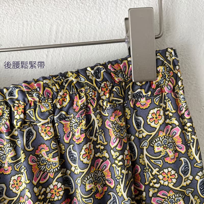 訂製系列-綁帶束口絲質長褲